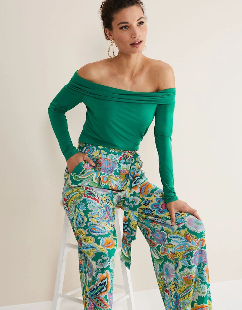 Paisley Wide Leg Trousers