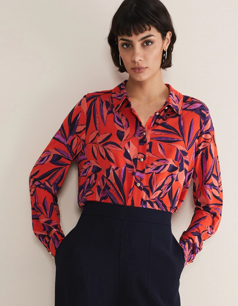 Shareen Leaf Print Shirt