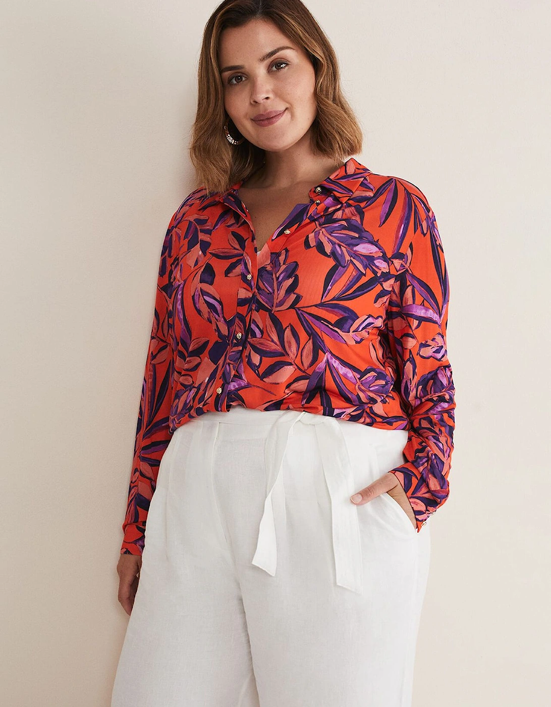 Shareen Leaf Print Shirt