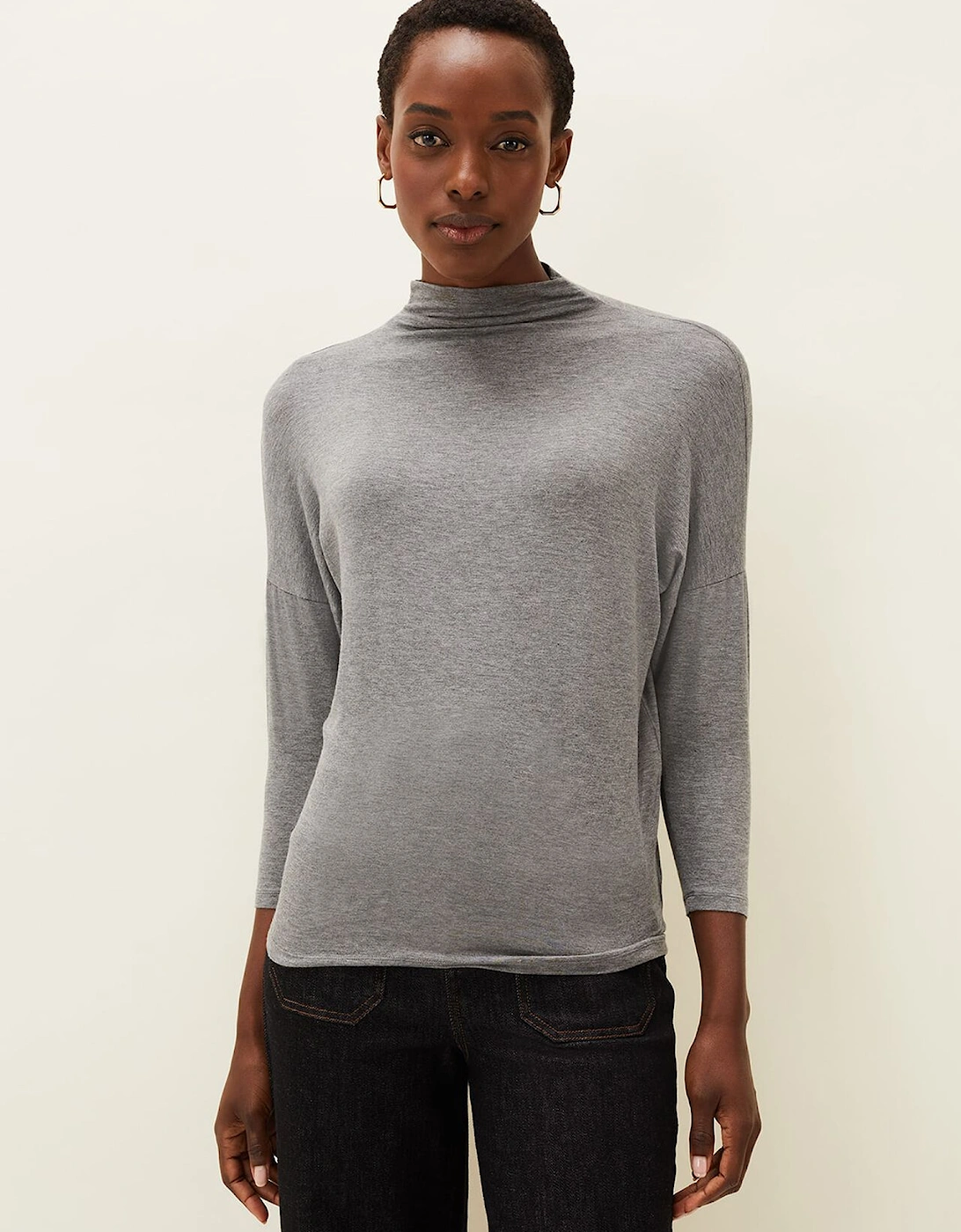 Shiloh Roll Neck Jersey Top