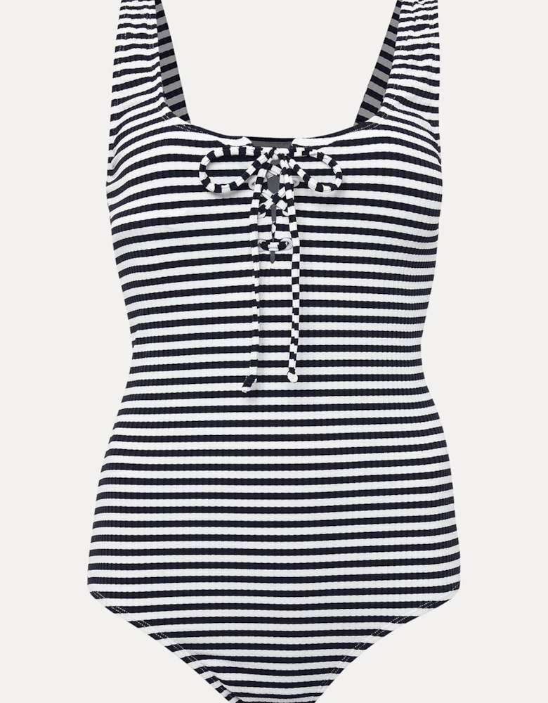 Striped Ribbed Swimsuit