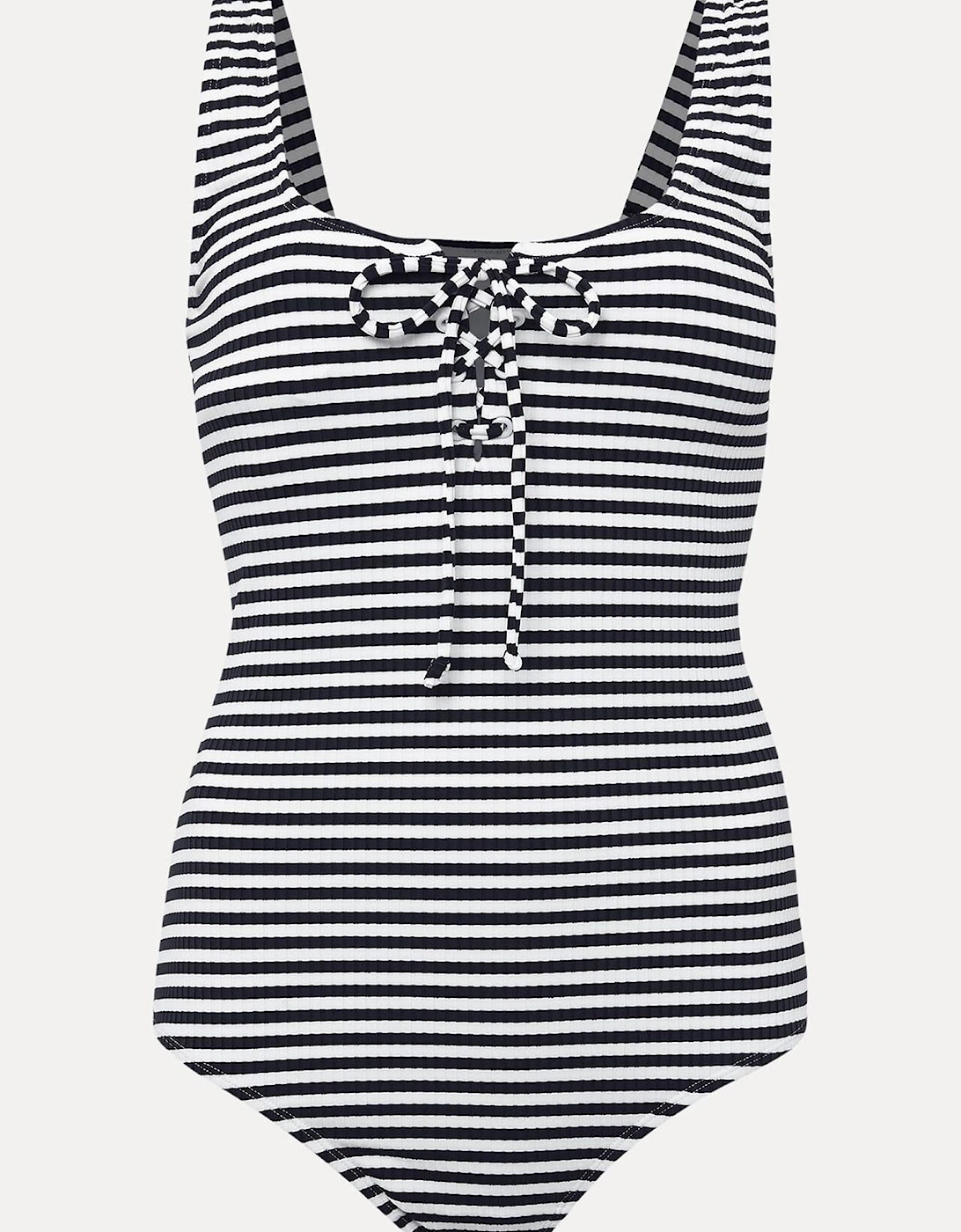 Striped Ribbed Swimsuit