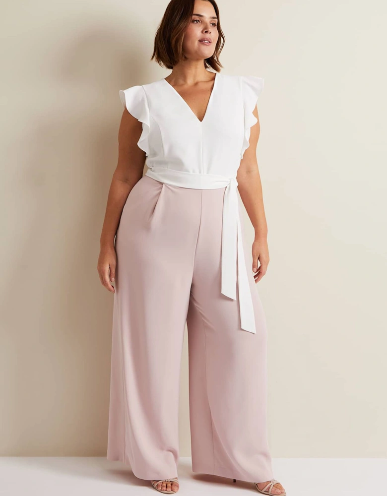 Kallie V Neck Frill Jumpsuit