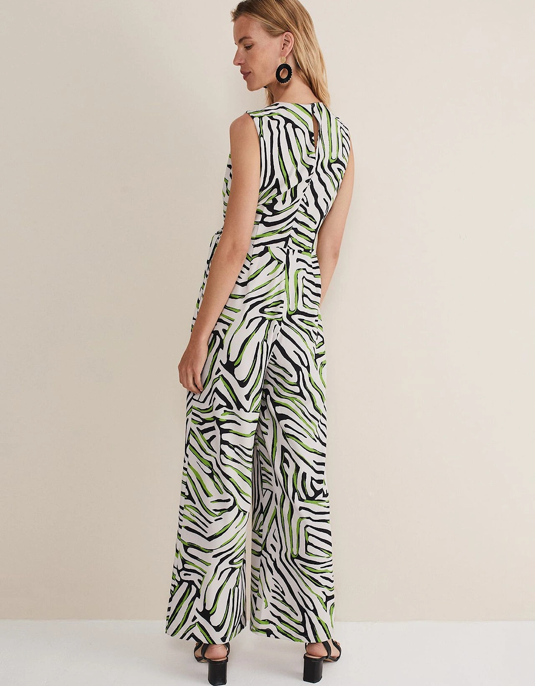 Tamsin Zebra Print Wide Leg Jumpsuit