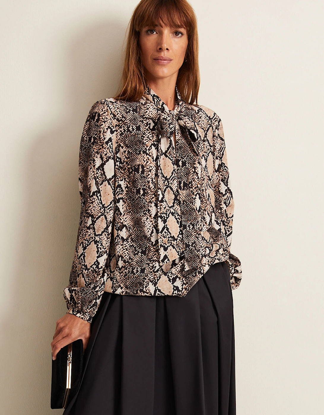 Semira Snake Tie Blouse