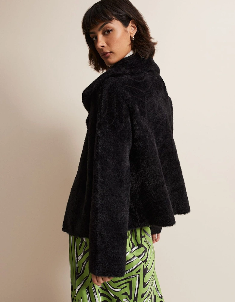 Lucy Black Faux Fur Jacket