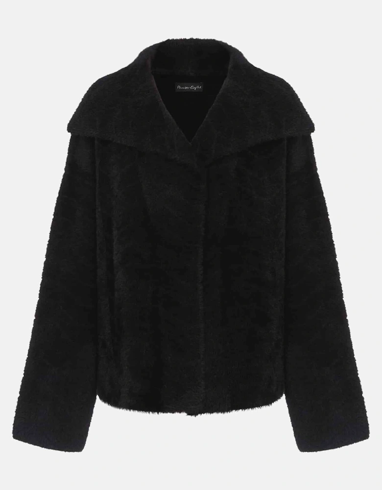 Lucy Black Faux Fur Jacket