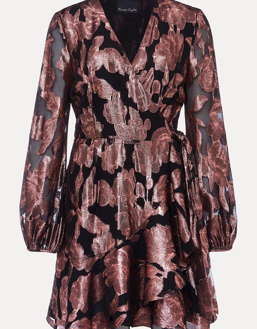 Juniper Foil Jacquard Wrap Dress