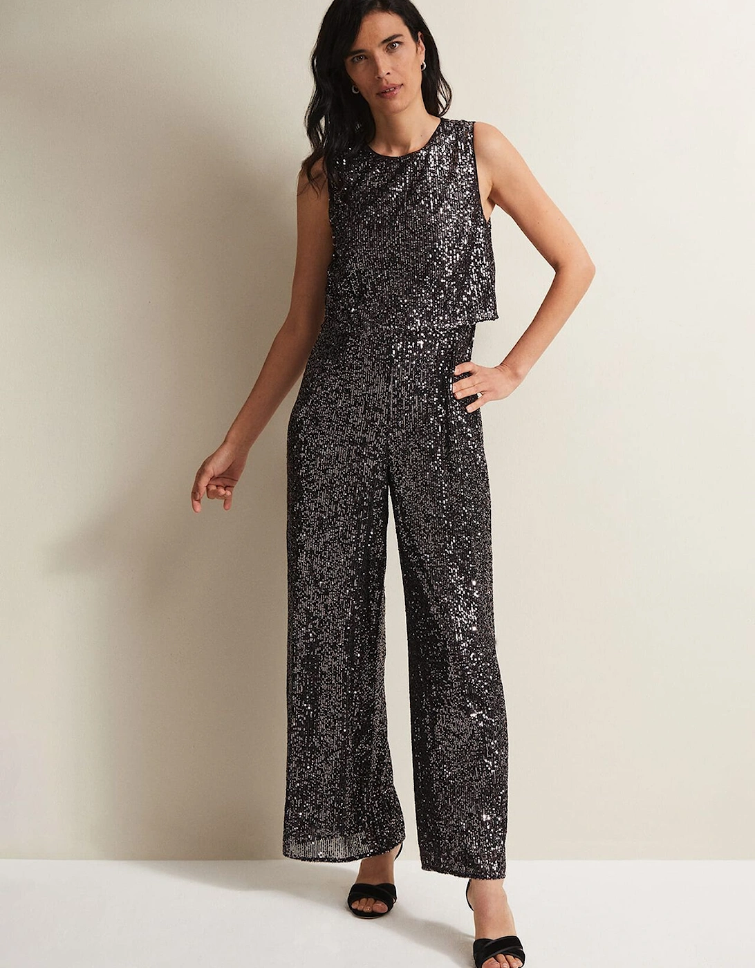 Aubrey Sequin Wide Leg Jumpsuit, 9 of 8