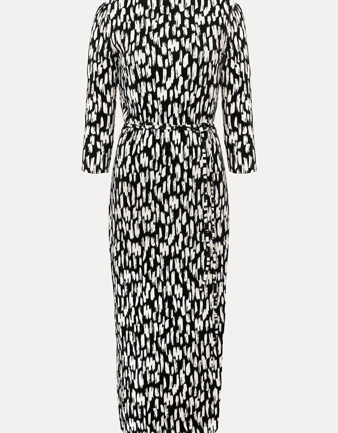 Jane Spotted Plisse Midi Dress