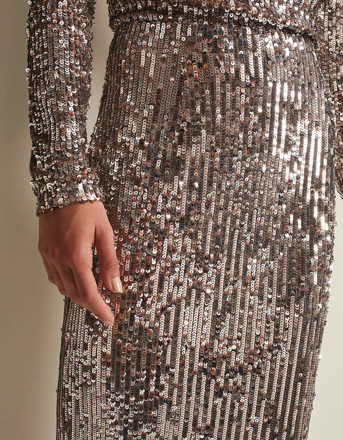 Milani Sequin Pencil Midi Skirt