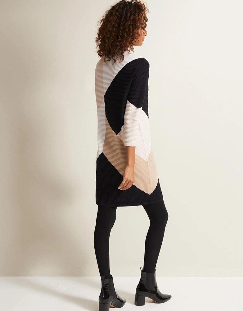 Hetty Colour Block Tunic Mini Dress