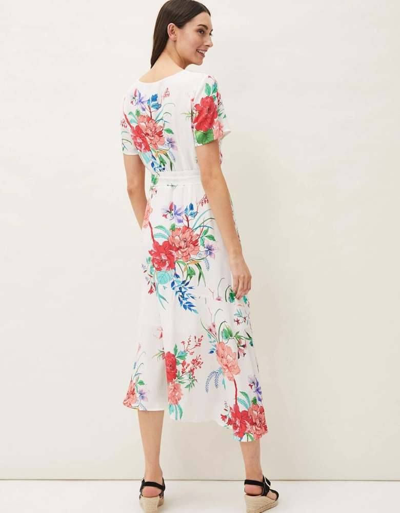 Evadine Floral Tea Dress