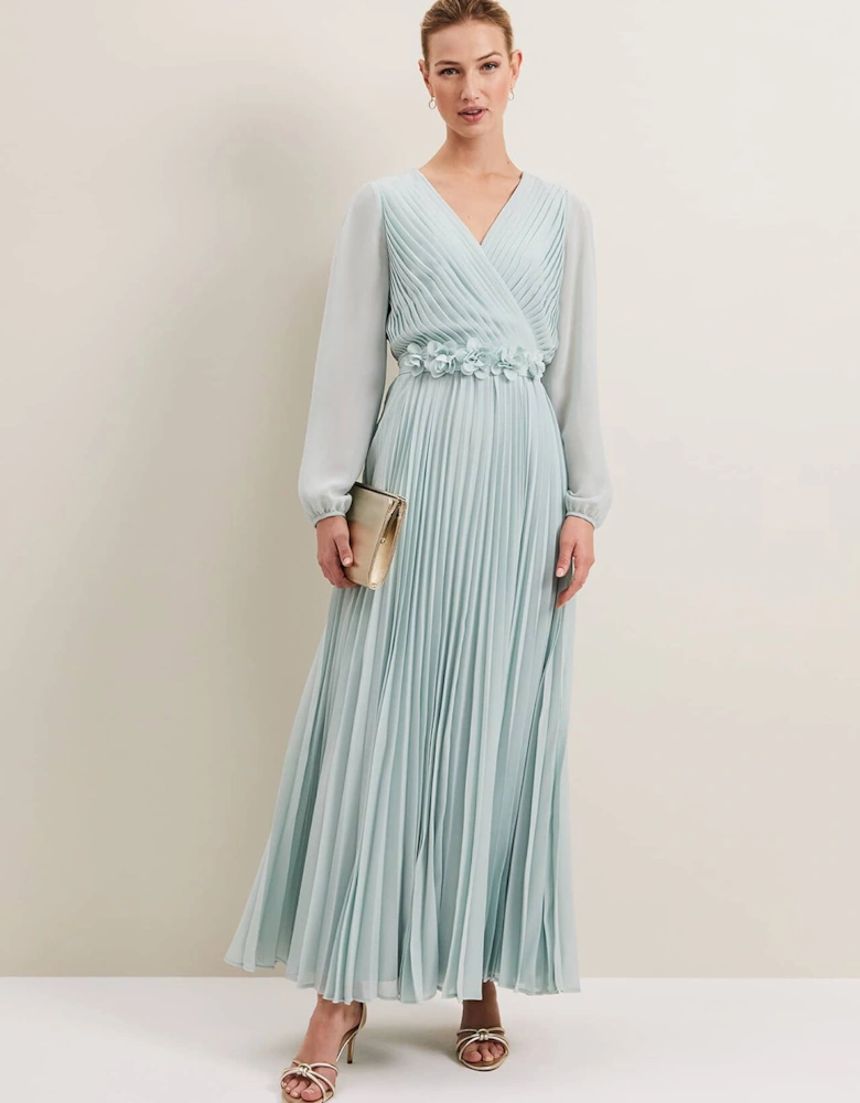 Alecia Pleat Maxi Dress