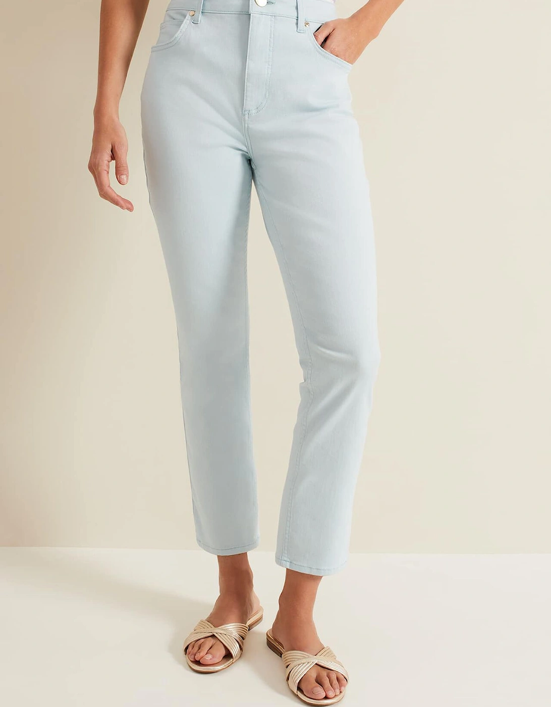 Lindsey Cropped Straight Leg Jeans