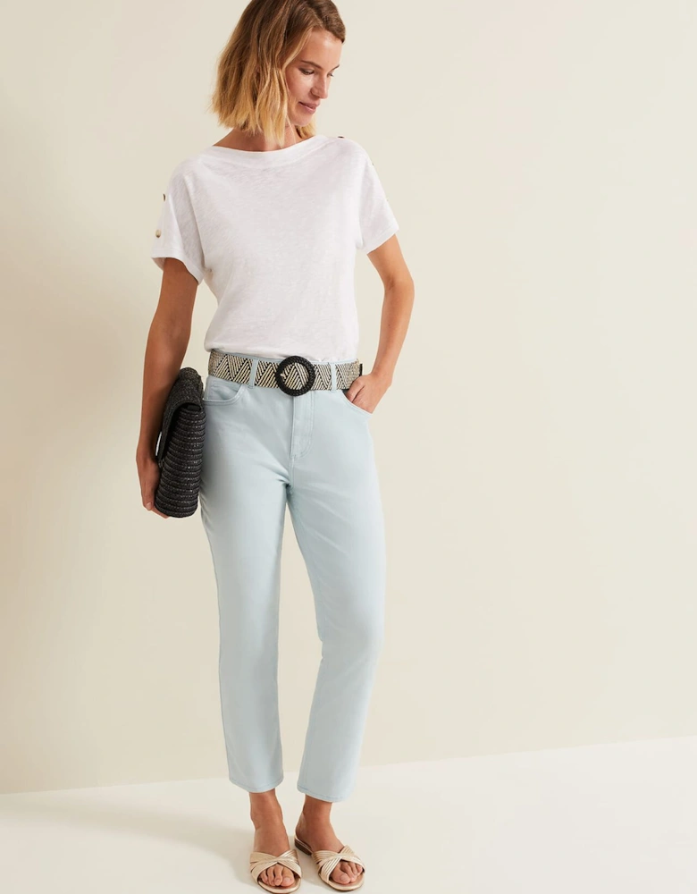 Lindsey Cropped Straight Leg Jeans