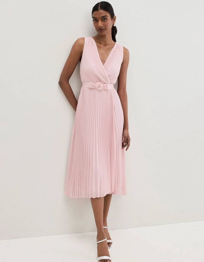 Cressida Pleated Midi Dress