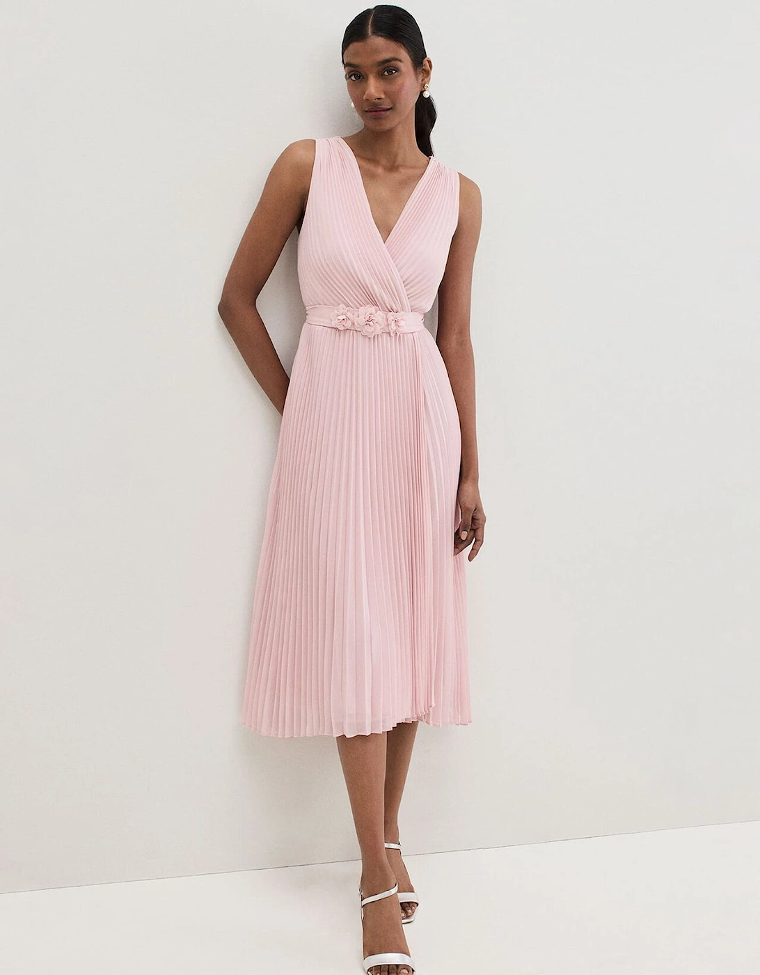 Cressida Pleated Midi Dress, 2 of 1