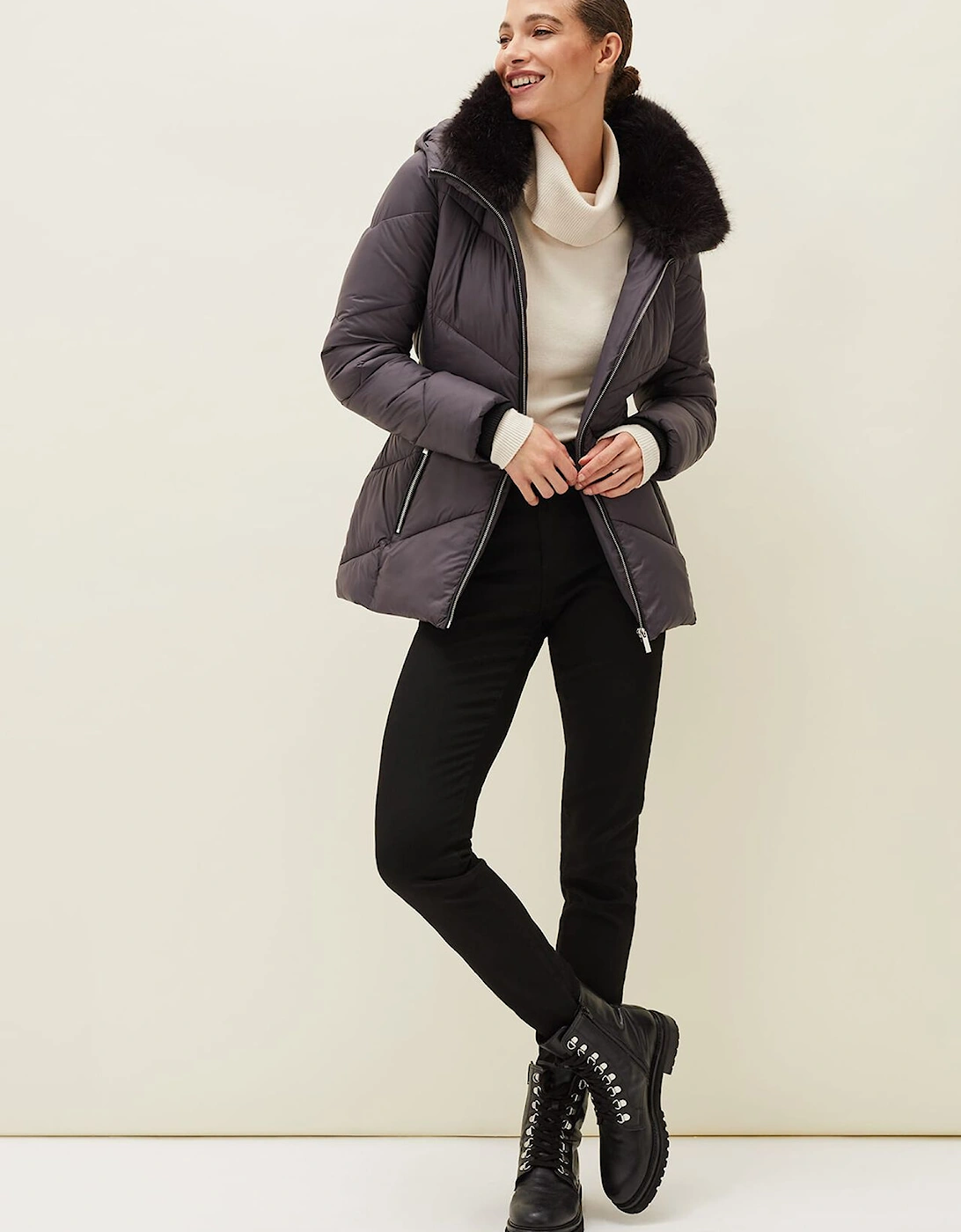 Krissy Short High Shine Puffer Coat