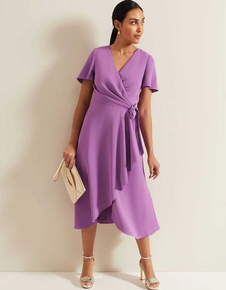 Petite Julissa Frill Wrap Dress