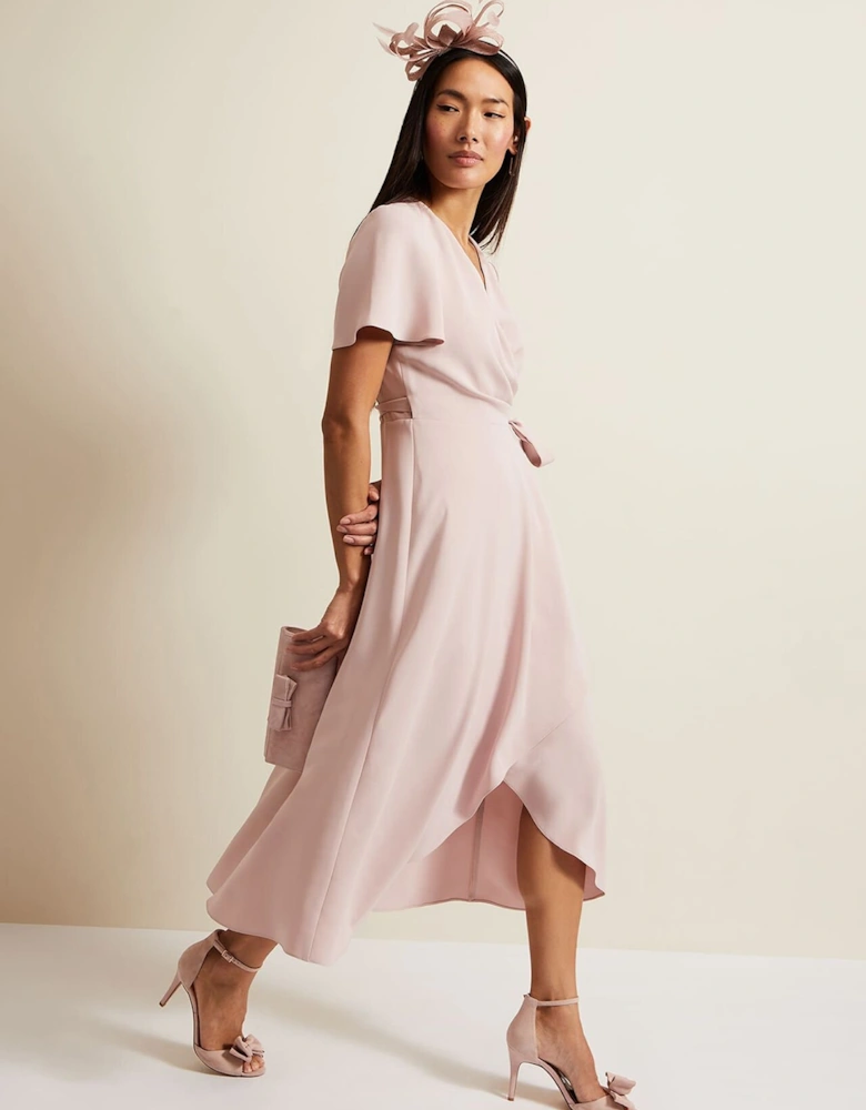 Julissa Frill Wrap Midi Dress