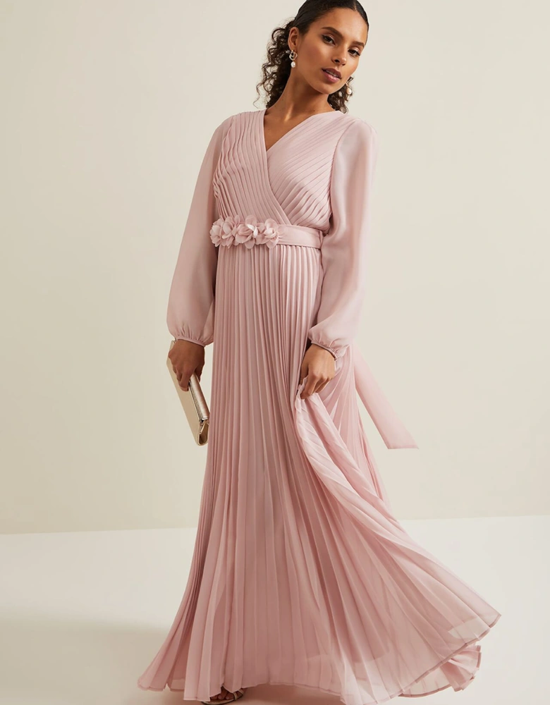 Petite Alecia Pleated Maxi Dress