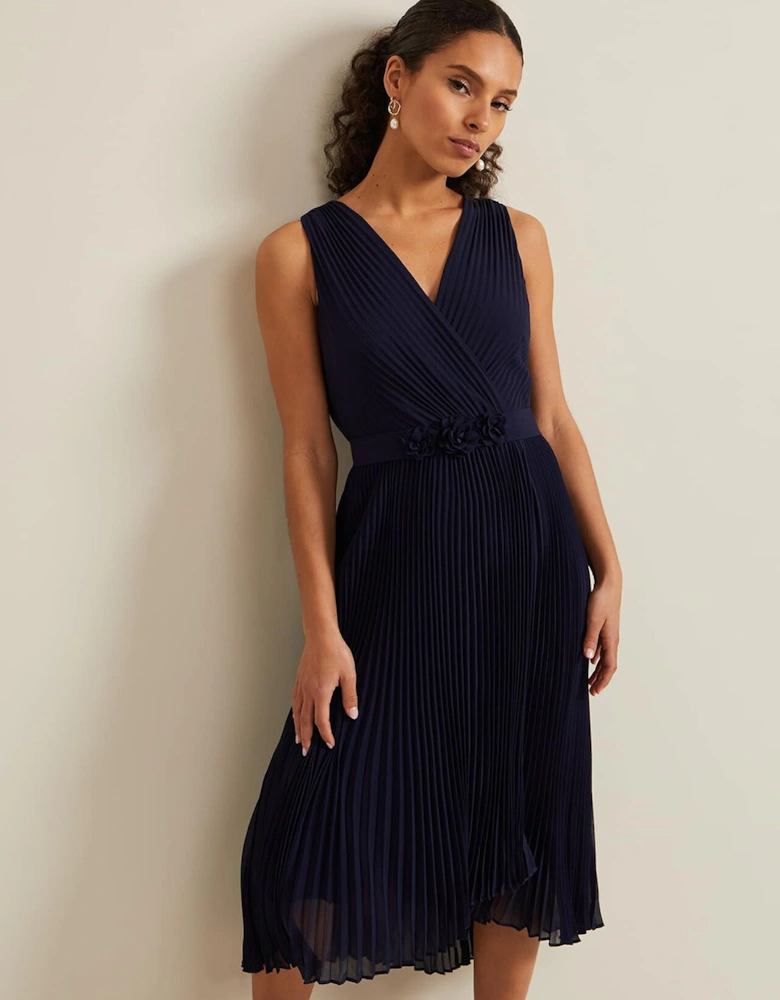 Petite Cressida Pleat Maxi Dress