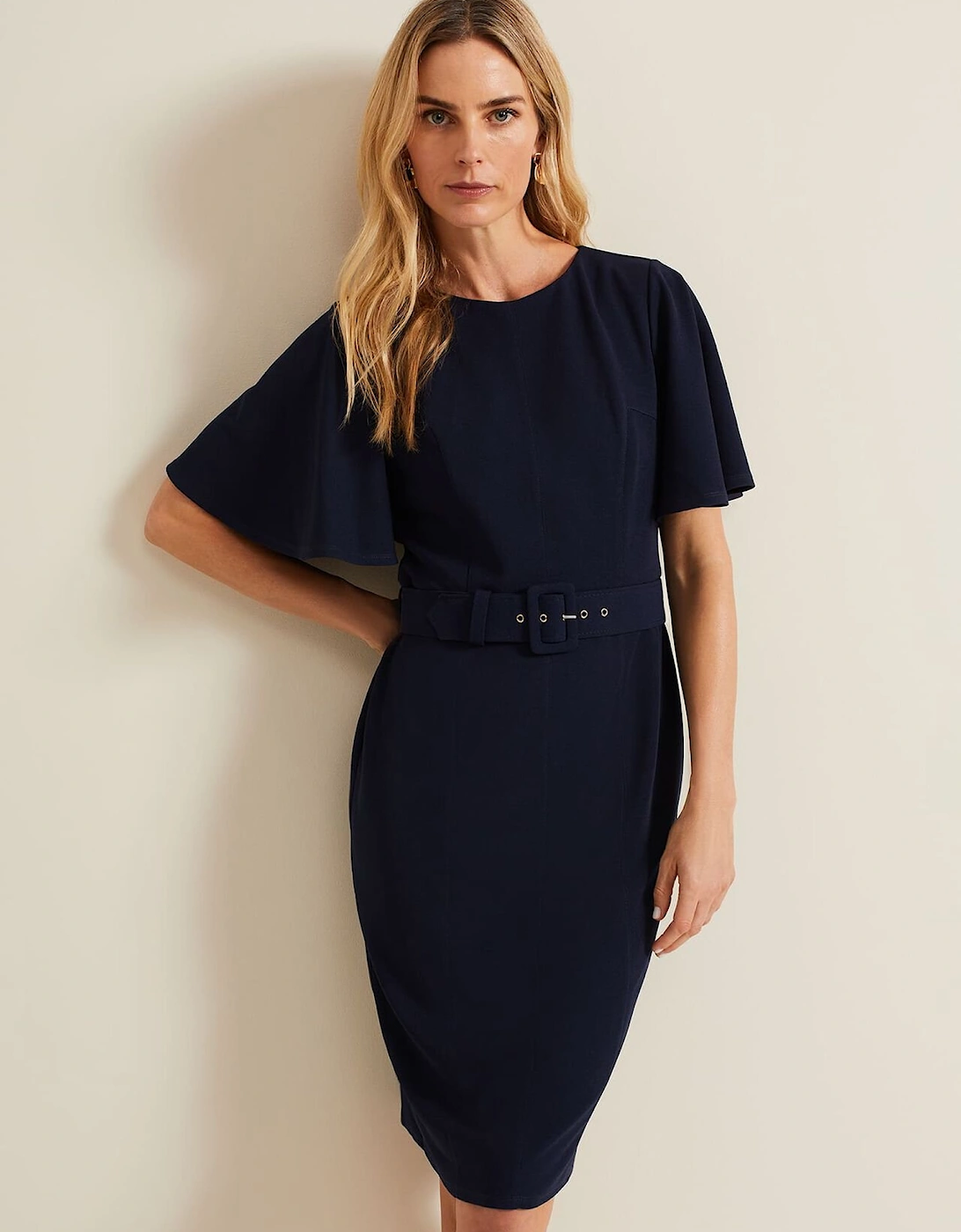 Fanella Belted Jersey Dress, 7 of 6