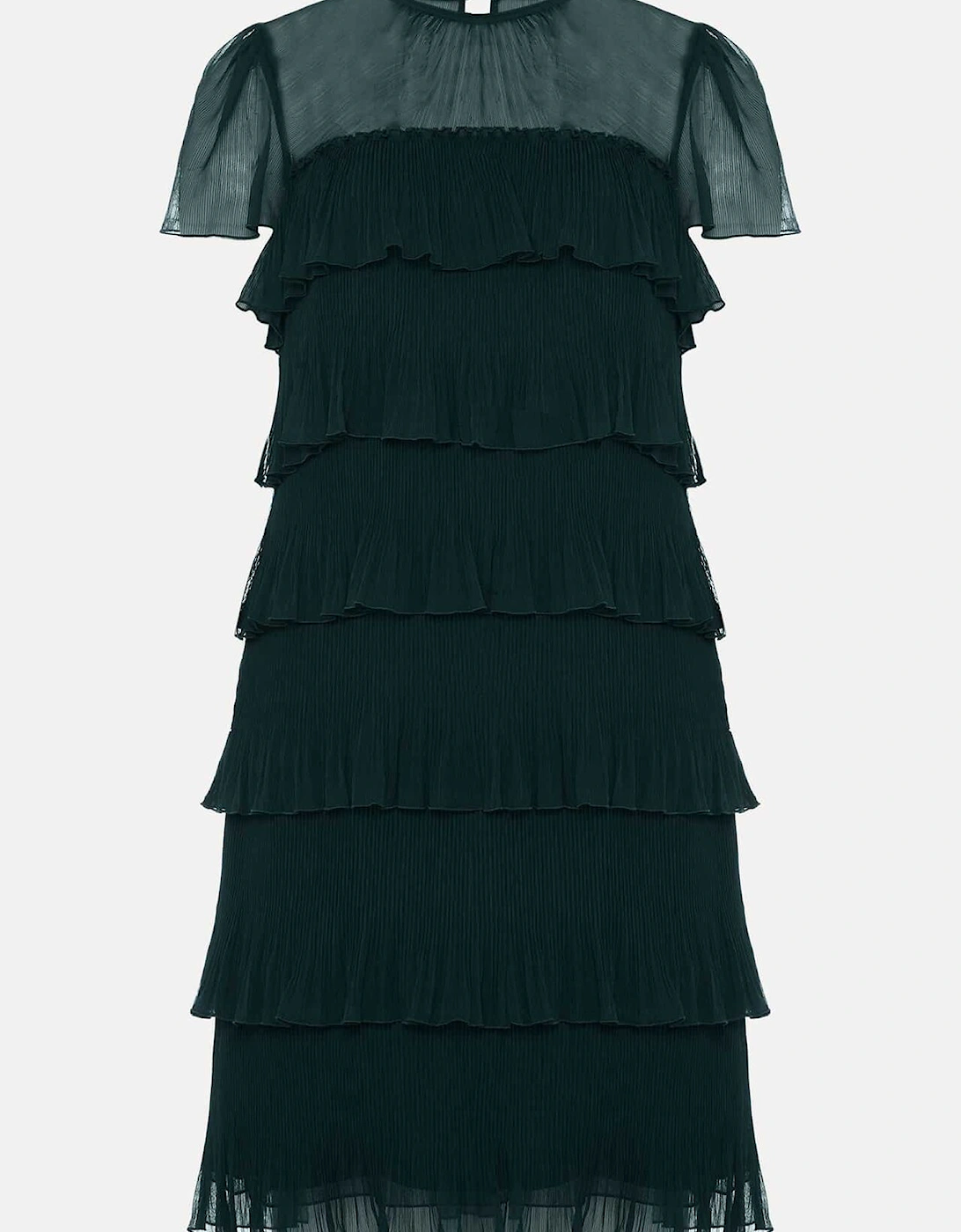 Mimi Dark Green Frill Mini Dress