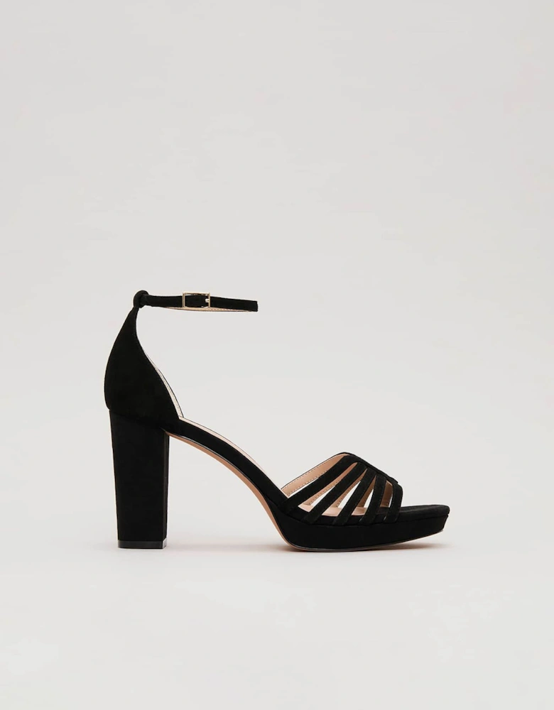 Suede Strappy Platform Shoe