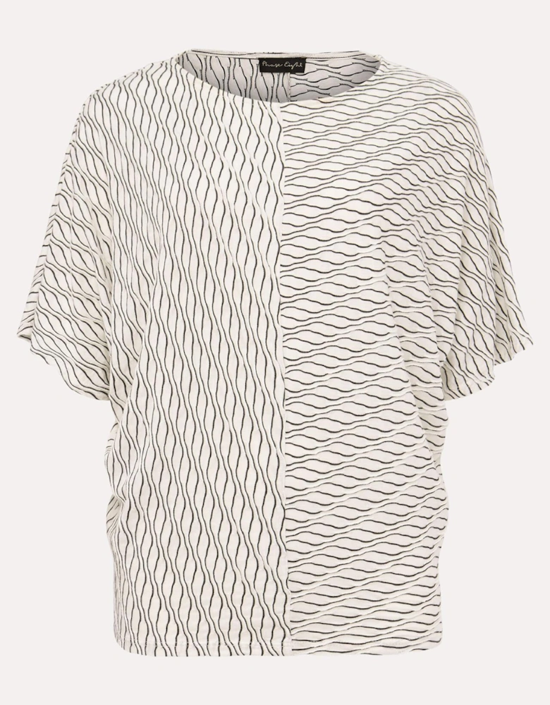 Mollie Cutabout Stripe Textured Top