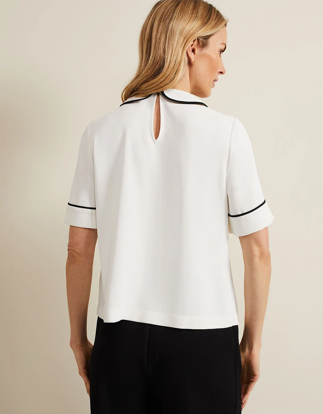 Carys Contrast Piping Blouse