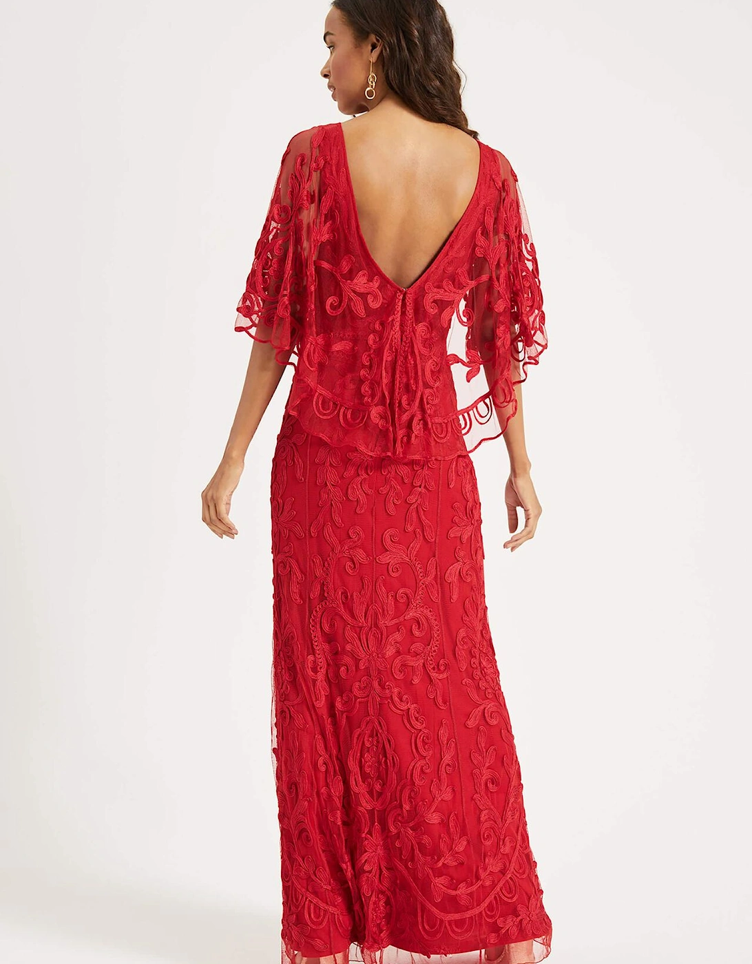 Aviana Tapework Lace Maxi Dress