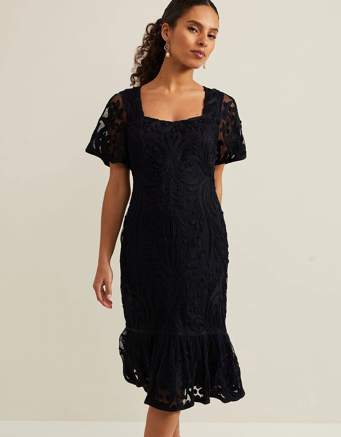 Petite Matilda Tapework Midi Dress, 2 of 1