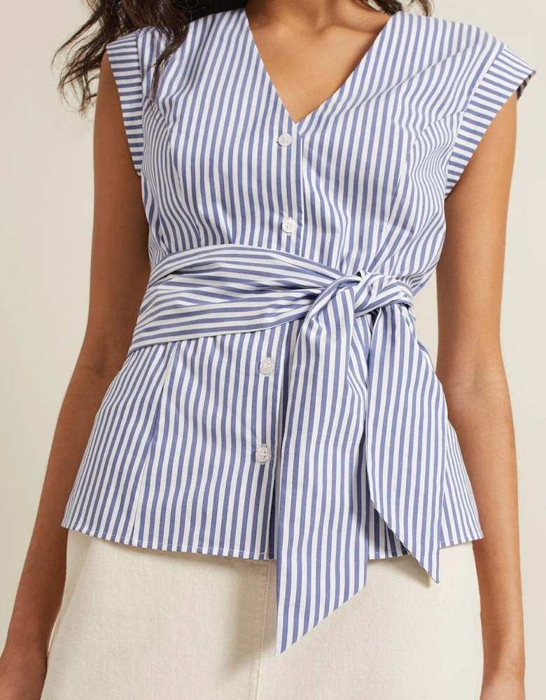 Sadie Striped Tie Waist Shirt