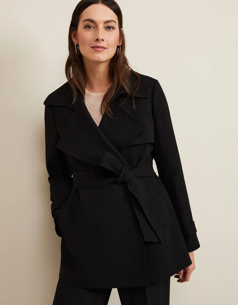 Demi Black Belted Jacket