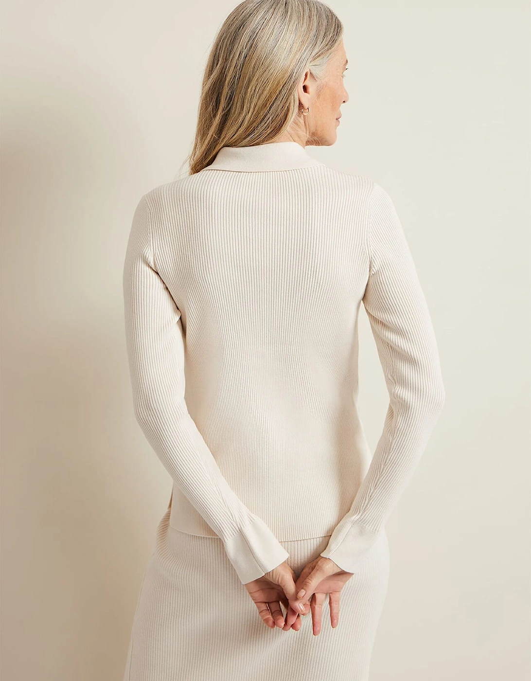 Irina Ribbed Button Detail Knit Top