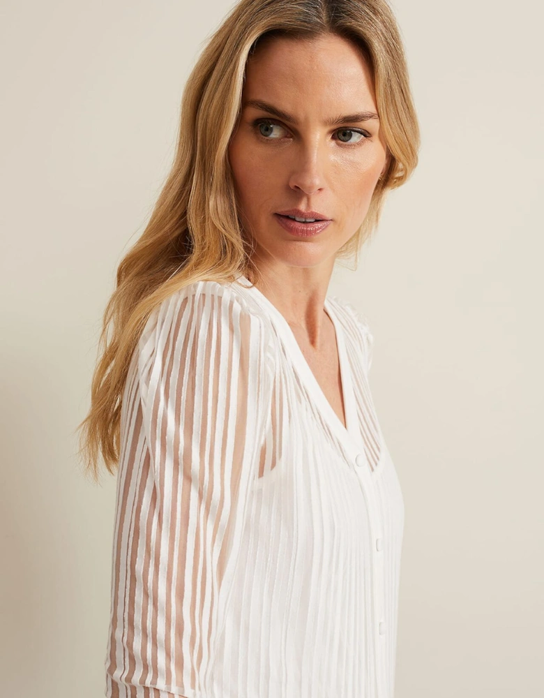 Loraine Linear Burnout Top