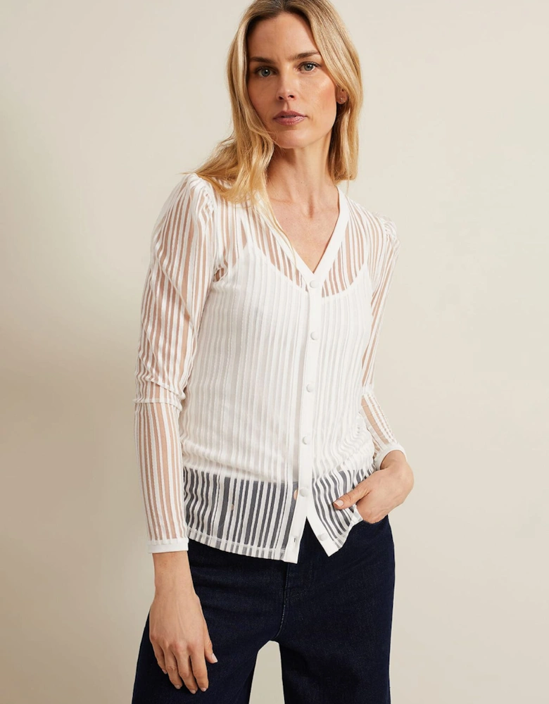 Loraine Linear Burnout Top