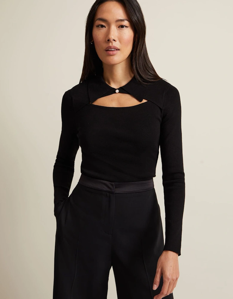 Becki Cut Out Collar Jumper