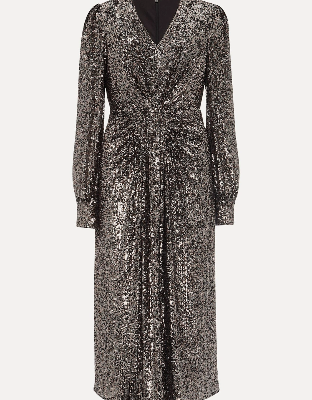 Haisley Sequin Sleeved Dress