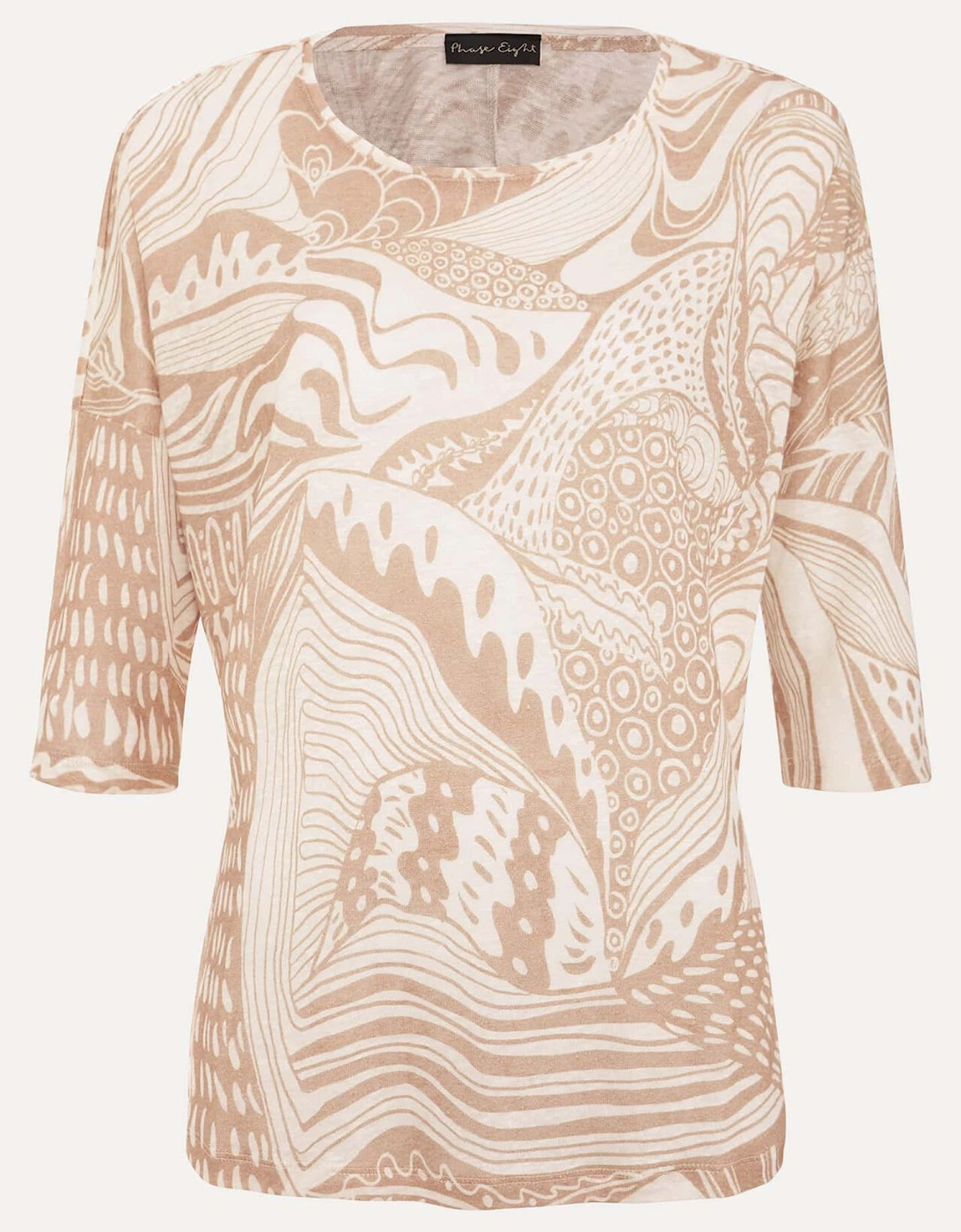 Nori Printed Linen Top