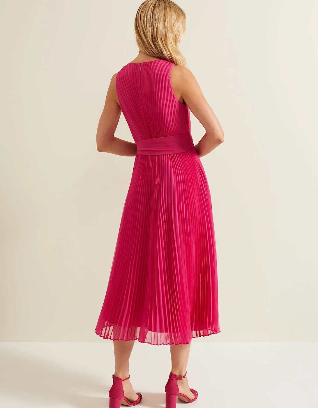 Simara Pleated Midi Dress