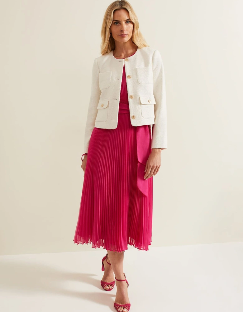 Simara Pleated Midi Dress