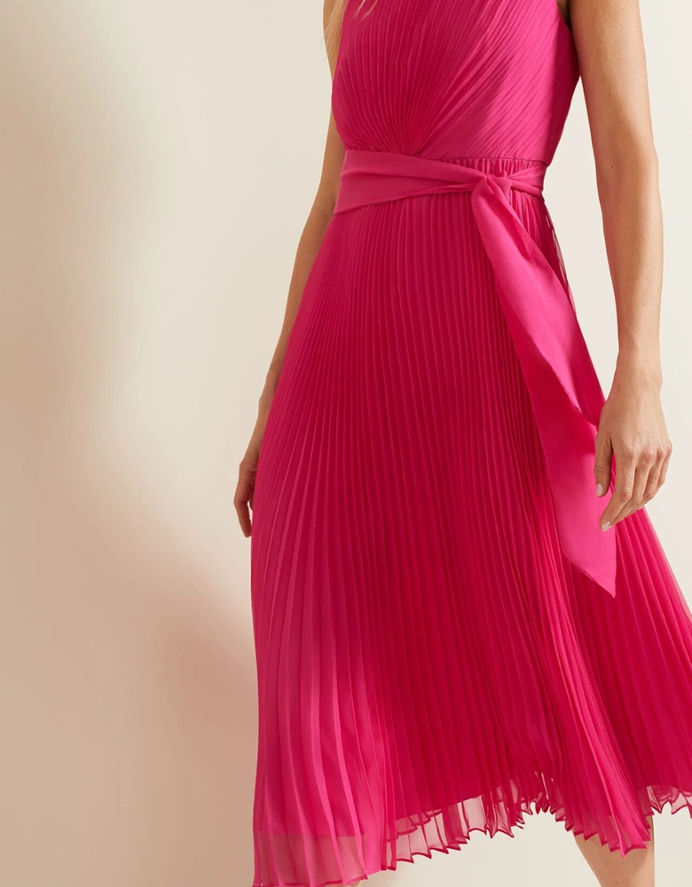Simara Pleated Midi Dress
