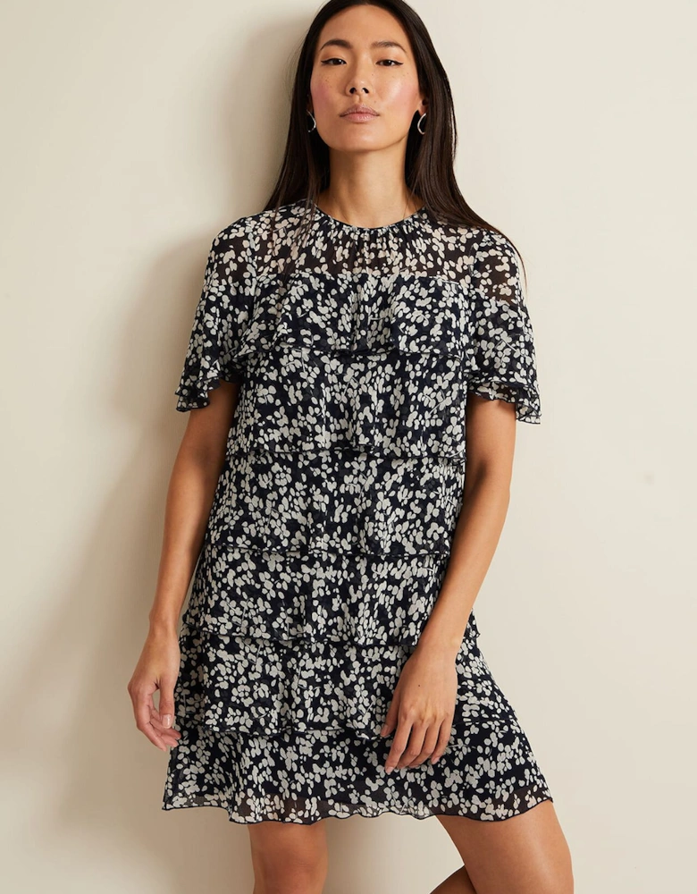 Maeve Floral Tiered Shift Dress