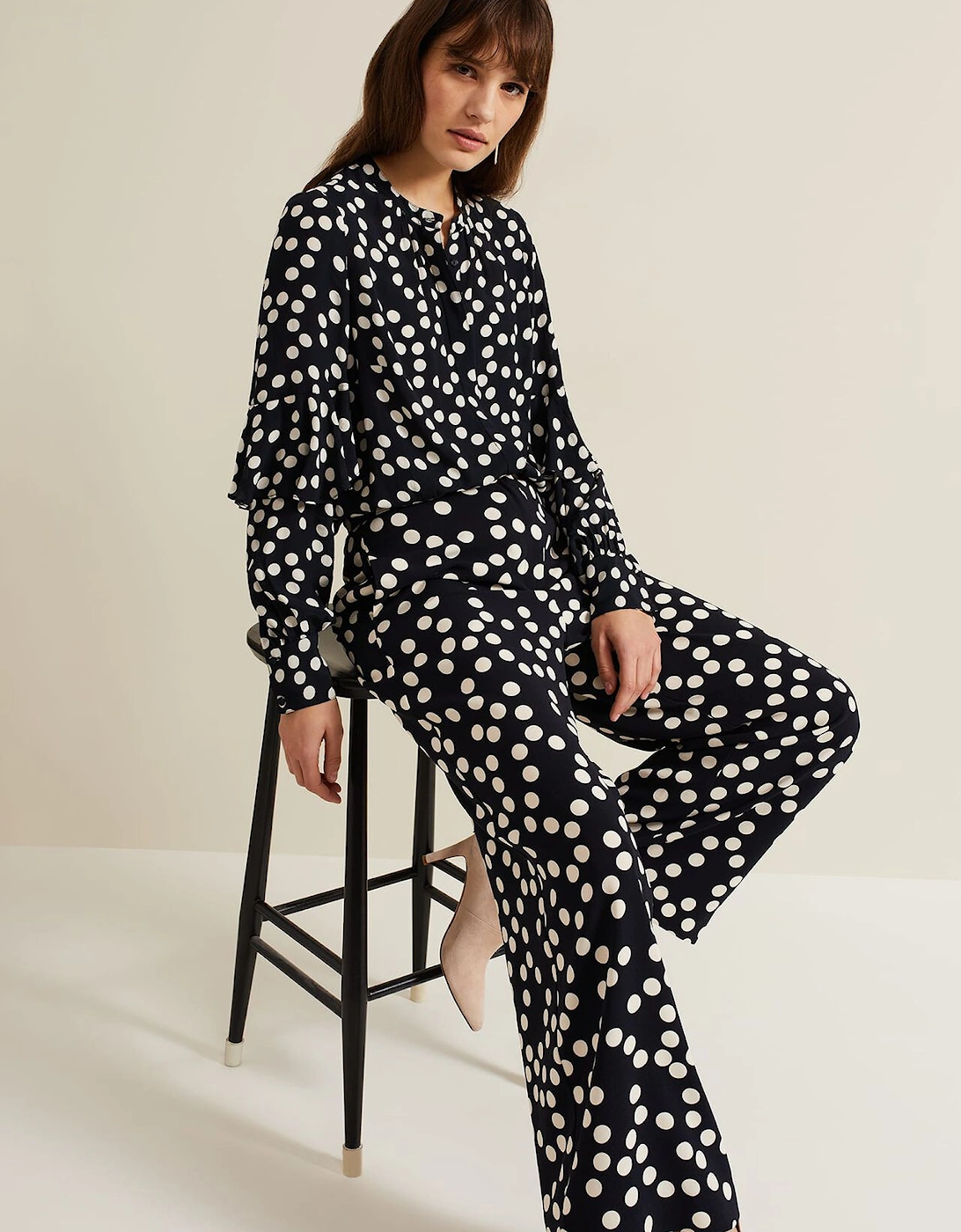 Mairead Polka Dot Wide Leg Trouser