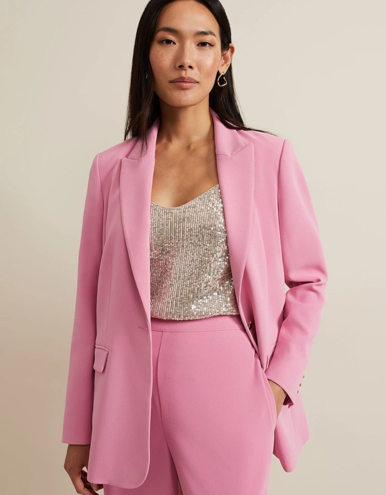 Elandra Pink Tux Blazer