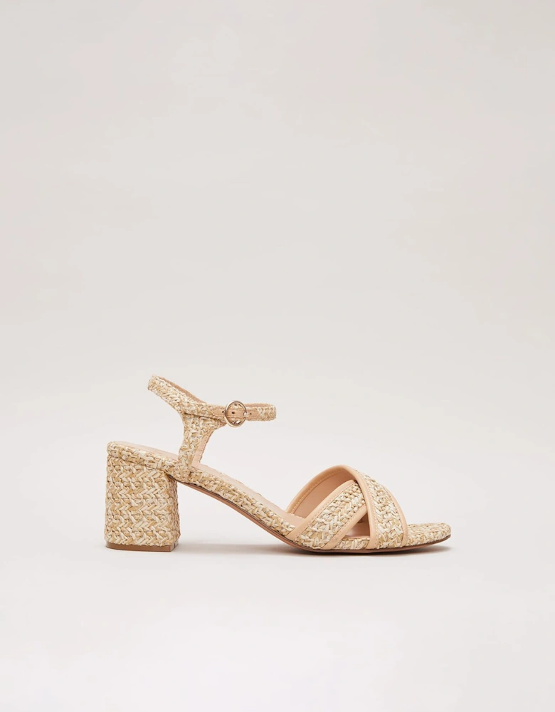 Raffia Block Heel