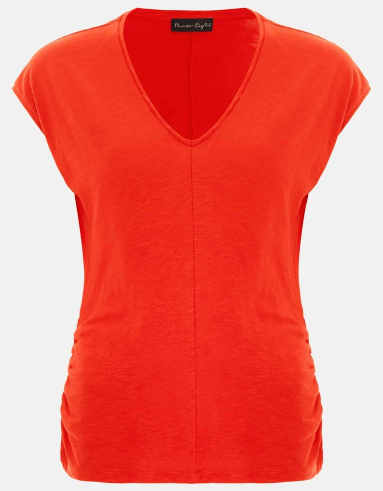 Jenny V Neck Ruched Top